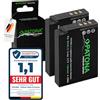 PATONA 2x PREMIUM EN-EL12 Batteria 1100mAh compatibile con Nikon CoolPix Cool Pix A1000 A900 AW130 AW100 P340 P310 S6300 S8000 S8100 S8200 S9100 S9500 S9700 S9900 S1000pj S1200pj ENEL12 EN EL12