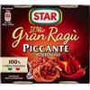 STAR Il Mio GranRagù Piccante, 2 x 180g, ragù tradizionale, 100% carne italiana controllata, con aggiunta di peperoncino. Senza conservanti e senza glutine.