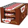 Duplo Ferrero Duplo Nocciolato, Barrette al Cioccolato e Nocciole, 24x26g | Barrette al cioccolato al latte, una cialda di wafer ripiena al cacao e nocciole intere, ideali a merenda