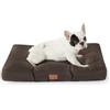 Bedsure Materasso Cani Lavabile Taglia Media, 76x50 cm Marrone | Tessuto Oxford, cuscino piatto per gabbia, materasso cane da esterno taglia media, pieghevole e facile da trasportare