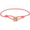 Liebeskind Berlin LJ-1648-B-21 - Bracciale in tessuto con ciondolo in acciaio INOX, colore: oro rosa, 21 cm, Acciaio inossidabile, Nessuna pietra preziosa