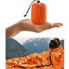 HONYAO Sacco a Pelo d'Emergenza, Coperta di Sopravvivenza Riutilizzabile, Coperta di Isolamento Termico di Primo Soccorso per Outdoor Campeggio Trekking Viaggiare