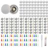 Brelet 60 Paia Vite Per Riparazione Tetto Auto.Pulsante Per Strumento Di Riparazione Tetto Interno Dell'Automobile.Riparazione Rivetti Pulsante A Auto Tetto.Tappezzeria Auto.Puntine Per Cielo Auto (Grigio-B)