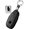 Rondrive Custodia per chiave in PU pelle compatibile con BMW 2025 2026 1er F70 2er G42 5er G60 7er G70 IX1 IX2 custodia per chiave auto cover chiave protezione chiave portachiavi Nero