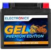 Electronicx GEL YTX5L-BS Batteria moto 12V 5Ah 85A - compatta, senza manutenzione, sigillata, anti-perdite e resistente a vibrazioni - batteria ad alte prestazioni per scooter, moto, quad, ATV