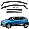 J&J AUTOMOTIVE GP Deflettori per Renault Captur 2013-2019, 4 pezzi | 4 deflettori GP per Renault Captur, policarbonato flessibile, finitura nera, canale del finestrino.