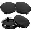 ANBOO 4 coprimozzo da 60 mm, universali, in ABS, colore nero (OD 60 mm ID 56 mm)