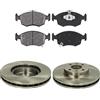 HOFFCAR KIT FRENI ANTERIORI compatibile con FIAT PANDA (312,319) - DISCHI + PASTIGLIE OEM: FDB4400 | 16422 |SOSTITUZIONE DIRETTA|BASSA POLVERE|SILENZIOSO