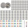 Brelet 60 Paia Vite Per Riparazione Tetto Auto.Pulsante Per Strumento Di Riparazione Tetto Interno Dell'Automobile.Riparazione Rivetti Pulsante A Auto Tetto.Tappezzeria Auto.Puntine Per Cielo Auto (Grigio)