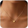 VIROMY Collane d'Oro con Iniziali a Cuore per Donne Collane con Ciondolo a Forma di Lettera Placcate in Oro 14k Regali di Gioielli Personalizzati per Lei A-Z