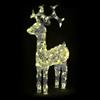 BAKAJI Renna Natalizia Luminosa Addobbo per Esterno, Cervo Luminoso LED Addobbi Decorazioni Natalizie Fuoriporta Giardino, Decorazione 3D di Natale per Esterni IP44 (Bianco Caldo, 100 cm)