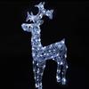 BAKAJI Renna Natalizia Luminosa Addobbo per Esterno, Cervo Luminoso LED Addobbi Decorazioni Natalizie Fuoriporta Giardino, Decorazione 3D di Natale per Esterni IP44 (Bianco Freddo, 100 cm)