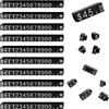 PICKAROOLTD 170 Pezzi(17 Set) Cartellini Prezzi in Materiale Alta Qualità con numeri bianchi, Caratteri Regolare con Numeri Stereoscopici,Etichetta Prezzo Combinato, Euro Numero Cifre Cubi