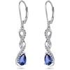 Jiahanzb 18K Oro Placcata Orecchini Donna Pendenti Argento 925 Orecchino Goccia Infinito con Ciondolo Anallergico con Zirconi 5A per Madre Fidanzata Moglie per l'anniversario di Natale San Valentino…