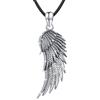 Eusense Collana con ali d'angelo, orecchini in argento Sterling 925 con ciondolo custode per donne e uomini