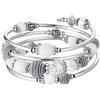 FULU AUTUMN Bracciale di perle in argento per donna, gioielli bohemien, multistrato, regalo per festa delle mere, per la mamma