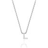 Aka Gioielli® - Collana con Iniziale in Argento Sterling 925, Ciondolo con Lettera dell'Alfabeto dalla A alla Z