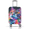 Chostky Copertura per bagagli da viaggio, protezione antigraffio per bagagli da 19 a 32 pollici, Gatto colorato, M+