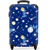NoBoringSuitcases.com NoBoringSuitcases© Valigia Bambini, Trolley Bambino, | 55x40x20 cm - Ragazza, Bagaglio a Mano (Cielo stellato - Blu)