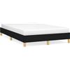 DKD HOME DECOR Telaio letto nero 120x190 cm in tessuto
