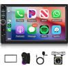 Selius Autoradio 2 Din con schermo da 7 pollici, Bluetooth vivavoce, USB, AUX e FM, lettore multimediale touchscreen