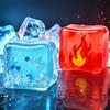 XIEXIESHER Stile Ghiaccio E Fuoco Palline Antistress Quadrate Regalo Per Adulti | Adulti Cubo per Sollievo Ansia e ADHD Regalo per Autismo Effetto Luminoso Notturno