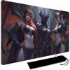 MPLRC PLAYMAT MTG, tappetino da gioco con custodia impermeabile nera, dimensioni 60 x 35 cm, con bordi cuciti MTG, tappetino da gioco con carte collezionabili, tappetino da gioco TCG (senza zona, 11)