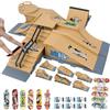 Gr8ware Finger Skateboards, 6 Pezzi Mini Rampa per Skateboard per Dita | DIY Skate Track Park Giocattolo con Accessori, l'allenamento delle dita, Regali di compleanno e di Natale per Bambini, Yellow