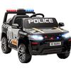 AIYAPLAY Macchina Elettrica della Polizia per Bambini 3-5 Anni 12V 2 Motori | Sirena, Luci LED, Sospensioni, Telecomando, USB, Musica, Clacson, 3-5 km/h