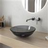 VITRA Lavabo da appoggio Ø 39 cm in vetro antracite - Esme