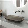 VITRA Lavabo da appoggio 56 x 36 cm in vetro marrone - Esme