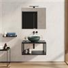 DEGHI Mobile bagno sospeso 70 cm portalavabo nero opaco - Axis