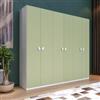 DEGHI Armadio battente 273x240h cm 6 ante reversibili con soft close bianco e verde - Jennifer