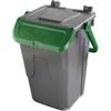 Mobil Plastic Contenitore portarifiuti Ecology - con sportello e maniglione - 35 L - grigio-verde - Mobil Plastic (unità vendita 1 pz.)