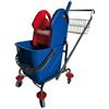 TAXON Carrello per pulizie Grouse26 - 25 L - 41 x 58 x 93 cm - blu-rosso - Taxon (unità vendita 1 pz.)