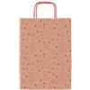 REX SADOCH Shopper natale - 26 x 12 x 36 cm - carta kraft - fantasia stelline - rosso - Rex Sadoch (unità vendita 25 pz.)
