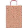 REX SADOCH Shopper natale - 36 x 12 x 41 cm - carta kraft - fantasia stelline - rosso - Rex Sadoch (unità vendita 25 pz.)