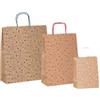 REX SADOCH Shopper natale - 26 x 12 x 36 cm - carta kraft - fantasia stelline - colori assortiti - Rex Sadoch (unità vendita 25 pz.)