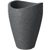Scheurich Fioriera/fioriera/fioriera Wave Globe High 54 Tall rotonda Colore nero granito Realizzato in plastica riciclata 10 anni di garanzia per uso esterno