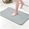 MIULEE Tappeto da Bagno Antiscivolo in Microfibra Grigio Chiaro 50x80 cm | Assorbente, Asciugatura Rapida, Lavabile in Lavatrice