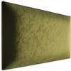 Muralo Pannello Imbottito da Parete in Velluto - 60x40 cm, Verde oliva | Cuscino da parete trapuntato in velluto, effetto 3D, montaggio a parete con colla, ideale come testiera del letto o schienale