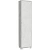 MONDO VIRO Mobile colonna in legno multiuso 1 anta 4 ripiani Cristina cm 43x29 190h (Cemento/Ossido Bianco)