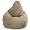Loft 25 - Poltrona sacco da gaming, per soggiorno all'interno e all'esterno, resistente all'acqua, design per offrire supporto al corpo, durevole confortevole (poltrona sacco, color pietra)