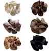 DUINIU Fasce Per Capelli In Seta Tinta Unita Da 6 Pezzi, Corda Per La Testa A Coda Di Cavallo Retrò Francese, Elastica E Confortevole, Decorazione In Stile Donna.