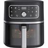 SWISS HAUS - Friggitrice ad aria digitale della collezione Lake Geneva - Finestra di visualizzazione, 8 programmi, promemoria agitazione, 1500W - 4,7L - Nera SH-AF2305