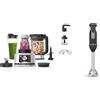 Ninja Foodi Frullatore Power Nutri 3 in 1,1200 W, caraffa da 2,1L, tazza 700ml e ciotola 400ml & Foodi Frullatore a immersione 3 in 1, 850 W, tritatutto ad avvio graduale