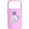 Sollomio Custodia per iPhone 17 Pro Gatto lilla in costume da unicorno Halloween