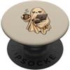 Funny Cozy Grumpy Ghost Pug Halloween Hu Ghost Pug Laptop Coffee Anti Social Introverso Divertente Arte PopSockets PopGrip Adesivo