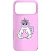 Sollomio Custodia per iPhone 17 Pro Max Gatto lilla in costume da unicorno Halloween