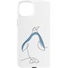 Süße Pinguin Plüsch Kuscheltier Deko Ges Custodia per iPhone 15 Plus One Line - Pinguino reale, pinguino imperatore